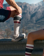Åsunden Compression Socks Off-White/Navy Socks YMR Track Club   