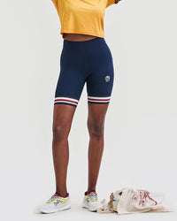 Utö Ladies Mid Tights Navy/Burgundy Shorts YMR Track Club