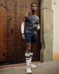 Åsunden Compression Socks Off-White/Navy Socks YMR Track Club   