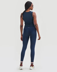 Utö Ladies Tights Navy/Burgundy Tights YMR Track Club   