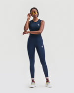 Utö Ladies Tights Navy/Burgundy Tights YMR Track Club   