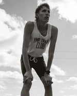 Änggården Men's Singlet Off-White/Burgundy Singlet YMR Track Club