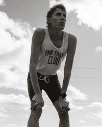 Änggården Men's Singlet Off-White/Burgundy Singlet YMR Track Club