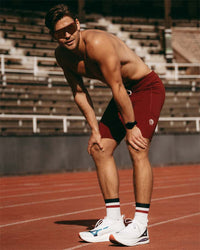 Bäckaryd Men's Mid Tights Burgundy YMR Track Club
